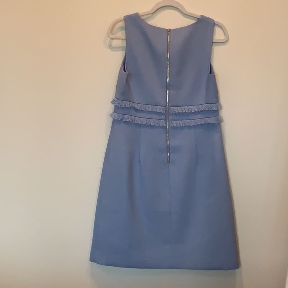 Eliza J Sleeveless Blue Fringe Dress - sz 6 - Picture 6 of 7